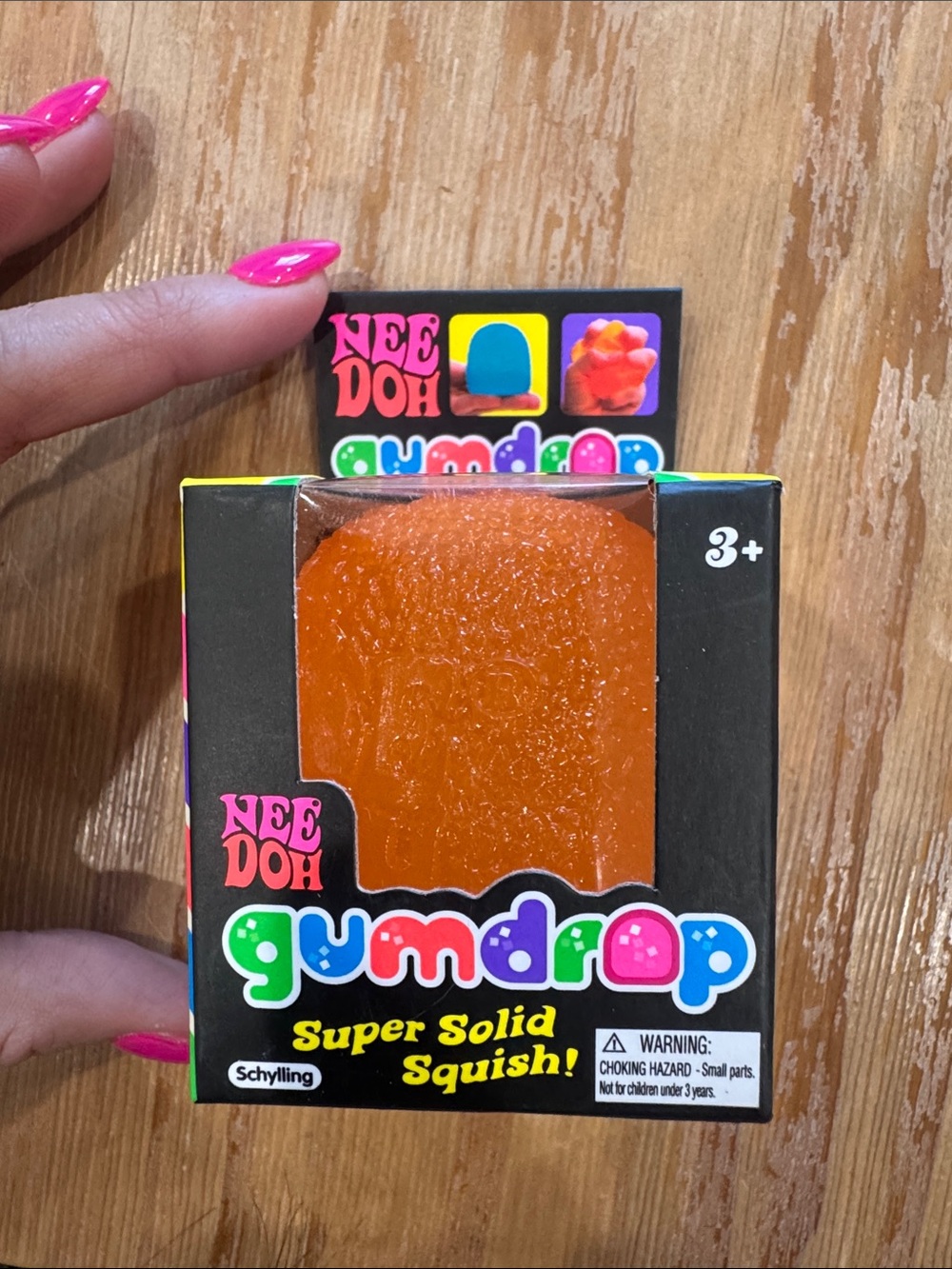 NeeDoh Gumdrop Super Solid Squish! - Orange